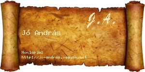 Jó András névjegykártya