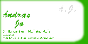 andras jo business card